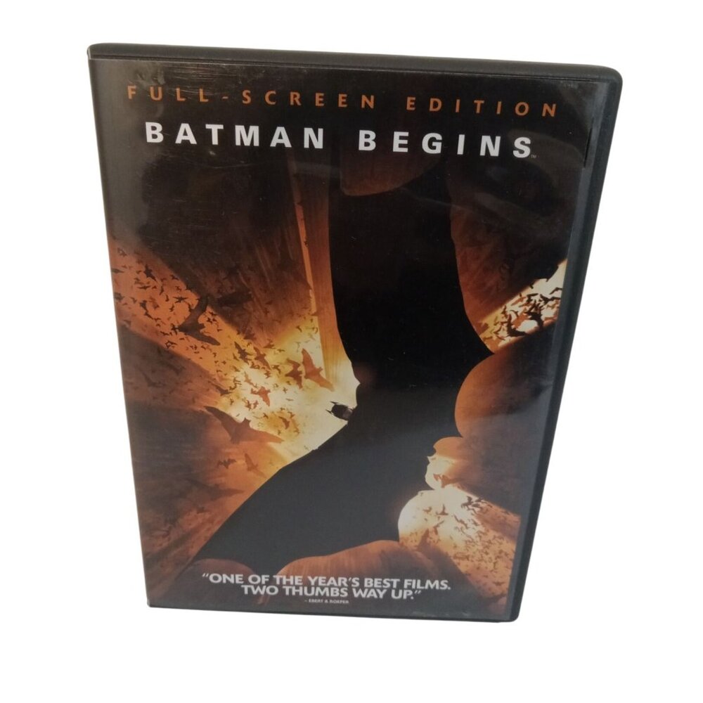 DVD Movie Case Manual ONLY Batman Begins Black Yellow